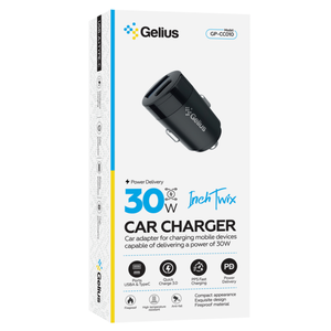 Зарядний пристрій Gelius Pro Inch Twix GP-CC010 USB+Type-C QC/PD 30W