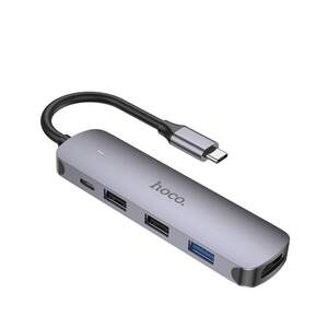 USB Hub Hoco HB27 Type-C Multi-function Converter(HDMI+USB3.0+USB2.0*2+PD)