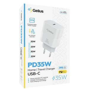 Мережевий зарядний пристрій Gelius PD35W GP-HC054 PPS Type-C White