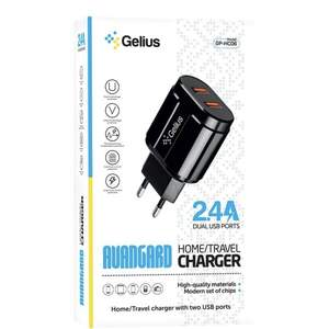 Мережевий зарядний пристрій Gelius Avangard GP-HC06 2USB 2.4A 12W + кабель MicroUSB Black