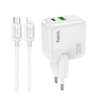 Зарядний пристрій Hoco C111A PD30W+QC3.0 Type-C to Lightning