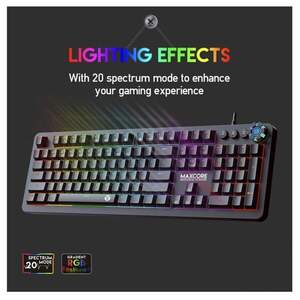 Ігрова клавіатура Fantech Max Core MK852 Blue Switch механічна c LED RGB підсвічуванням