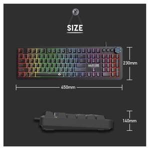 Ігрова клавіатура Fantech Max Core MK852 Blue Switch механічна c LED RGB підсвічуванням