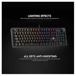 Ігрова клавіатура Fantech Max Power MK853 Blue Switch механічна з LED RGB-підсвіткою