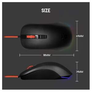 Ігрова комп'ютерна миша Fantech G13 Rhasta II USB з RGB з підсвічуванням 1.8м DPI 800-2400