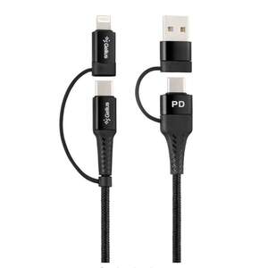 Кабель Gelius Pro Unimog 2 GP-UC106 4in1 (USB-A/Type для C-Lightning) PD Black (18W)
