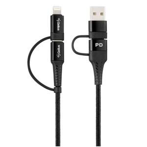 Кабель Gelius Pro Unimog 2 GP-UC106 4in1 (USB-A/Type для C-Lightning) PD Black (18W)