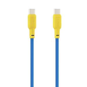 Кабель USB Gelius Full Silicon GP-UCN001CC Type-C to Type-C (1.2m) (60W) Yellow/Blue