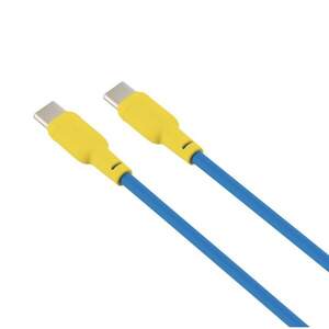 Кабель USB Gelius Full Silicon GP-UCN001CC Type-C to Type-C (1.2m) (60W) Yellow/Blue