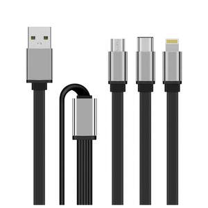 Кабель Gelius Squid GP-UC102 3in1 MicroUSB/Lightning/Type-C Black 1m (12W)