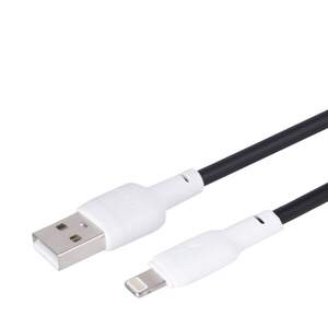Кабель USB Gelius Full Silicon GP-UCN001L Lightning (1.2m) (18W) Black/White